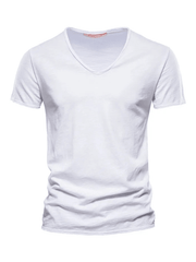 Men's Cotton V-Neck Short Sleeve T-Shirt