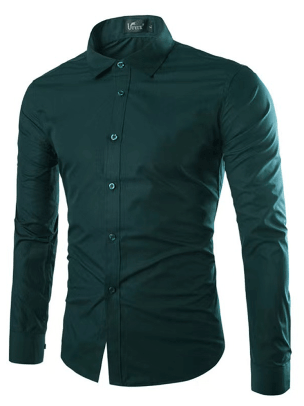 Casual lapel non-iron long-sleeved shirt