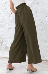 High Waist Skinny Straight Casual Wide Leg Pants - 808Lush
