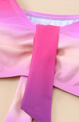 3 piece bikini set Deep V Gradient - 808Lush