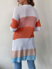 long-sleeved color-blocking sweater