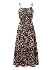 Women's Lace Up Full Floral Sexy Halter Dress Long - 808Lush