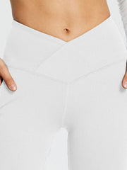 Solid Color Casual Ladies High Waist Slim Wide Leg Yoga Fitness Pants - 808Lush