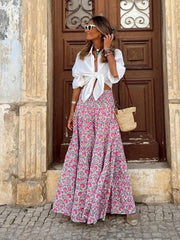Women's Resort Style Casual Printed Skirt - 808Lush