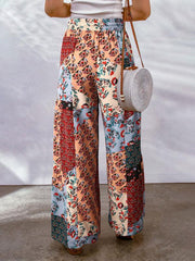Loose Floral Colorblock Casual Pants - 808Lush
