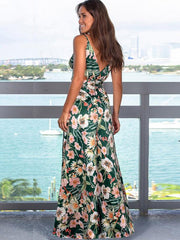 Women's Sling Print Beach Dress