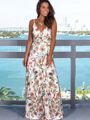 Women's Sling Print Beach Dress