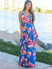 Women's Sling Print Beach Dress