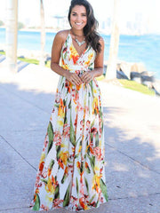 Women's Sling Print Beach Dress