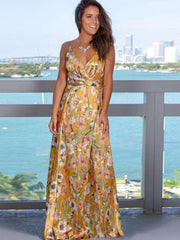 Women's Sling Print Beach Dress