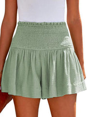 Women's Pleated High Waist Wide Leg Shorts - 808Lush