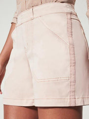 women's high elastic twill large pocket casual shorts - 808Lush