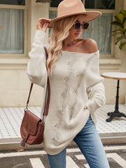 Fashion Solid Color Button Rope Knit Loose Pullover Sweater - 808Lush