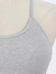 Fashion pullover long-sleeved navel sweater + suspender straight-leg wide-leg pants three-piece set - 808Lush