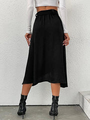 solid color mid-length skirt - 808Lush