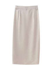 round neck slim sleeveless vest skirt suit - 808Lush