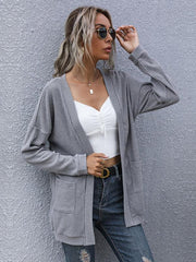 women's basic long-sleeved cardigan