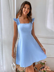 style suspenders, sweet short skirt beach dress - 808Lush