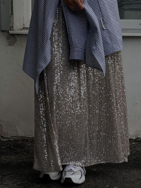 street fashion long sexy hottie sequined skirt - 808Lush