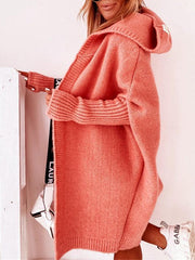 Women hooded sweater cardigan