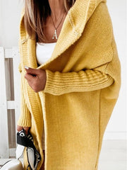 Women hooded sweater cardigan