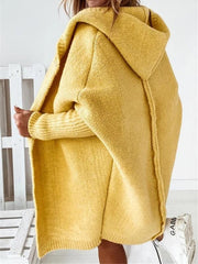 Women hooded sweater cardigan