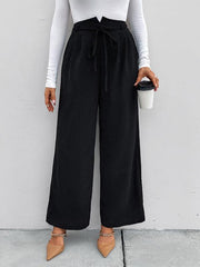 Women's elastic elastic loose wide leg long pants - 808Lush
