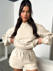 Women's loose sweatshirt shorts set - 808Lush