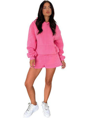 Women's loose sweatshirt shorts set - 808Lush