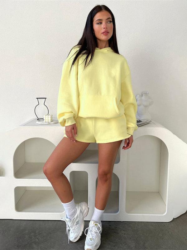 Women's loose sweatshirt shorts set - 808Lush