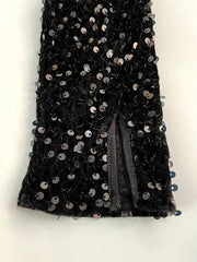 Women's sexy mini dress sequined long-sleeved - 808Lush