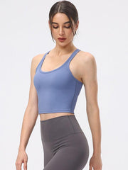 Yoga top chest pads antibacterial nude sports bra all-in-one beautiful back bra - 808Lush