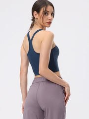 Yoga top chest pads antibacterial nude sports bra all-in-one beautiful back bra - 808Lush