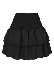 Women's Fashion Ruffled Floral Half-length Pleated Skirt - 808Lush