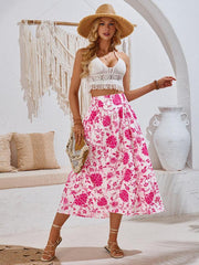 casual holiday printed casual waist skirt - 808Lush
