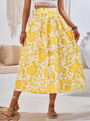 casual holiday printed casual waist skirt - 808Lush