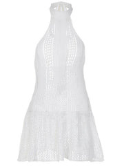 sleeveless halterneck backless knitted dress - 808Lush