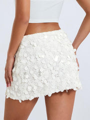 irregular size sequined fashionable skirt - 808Lush