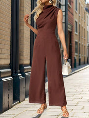 Sleeveless Swing Collar Jumpsuit