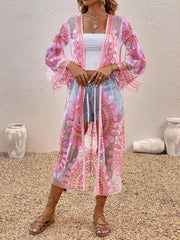 Beach Skirt Casual Vacation Lace Cardigan Bikini Swimsuit Cover-Up Sun Protection Wear - 808Lush