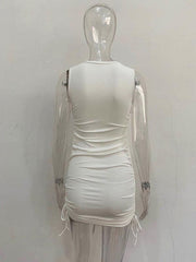 Slim fit hip-hugging mini dress - 808Lush
