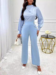 Women's High Waist Slim Straight Trendy Trousers - 808Lush