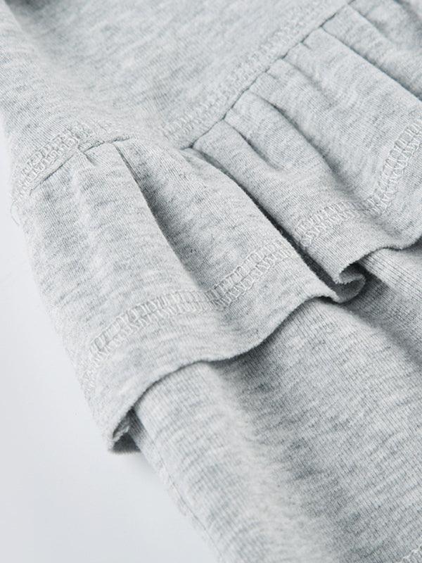 Sexy cuffed low-waist small letter embroidered ruffle skirt sweet hottie sports cake culottes - 808Lush