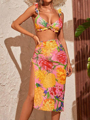 split swimsuit, sexy backless three-piece hip skirt - 808Lush