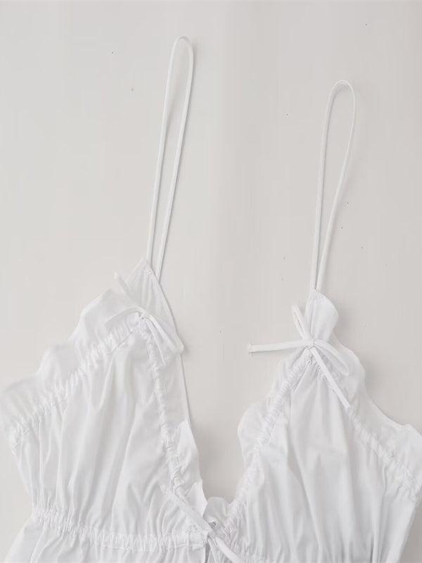 Women's street fashion bow camisole top - 808Lush