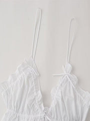Women's street fashion bow camisole top - 808Lush