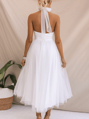 style halter neck mesh turtleneck dress - 808Lush
