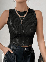 women sequined casual tank top - 808Lush