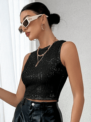 women sequined casual tank top - 808Lush