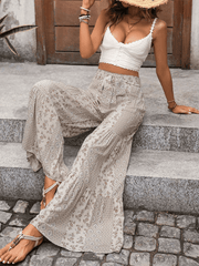 high-waisted wide-leg trousers casual wide-leg - 808Lush